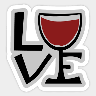 I love red wine Sticker